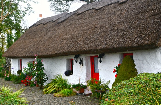 Thatched roof cottage in Ireland