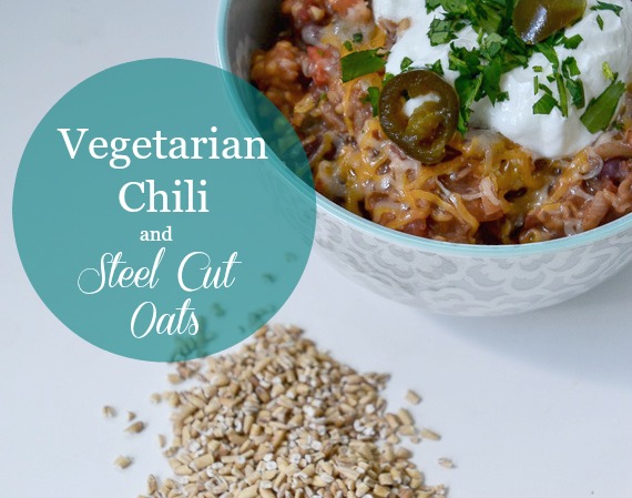 Vegetarian chili with steel cut oats
