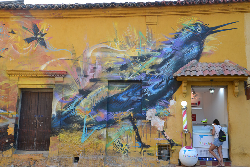 Street murals Maria Mulata Getsamani Cartagena