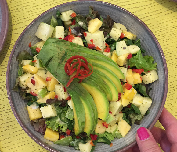 Mango salad from Pezetarian, Cartagena