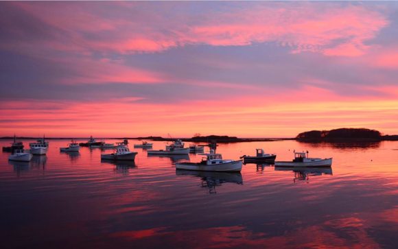 Sunset in southern Maine