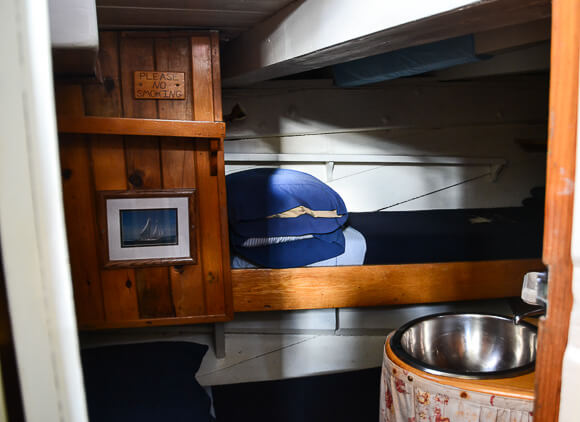 stateroom bunk on a windjammer cruise