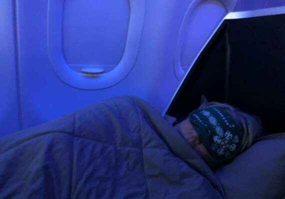A good sleep with JetBlue Mint lie flat seats
