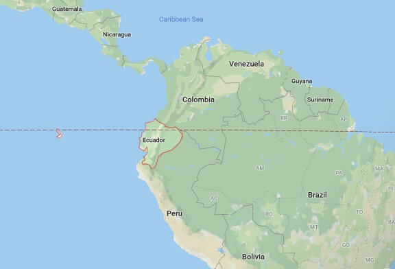 Map of Ecuador Region South America