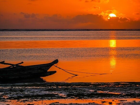 sunset in Zanzibar