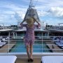 woman on a luxury cruise ship