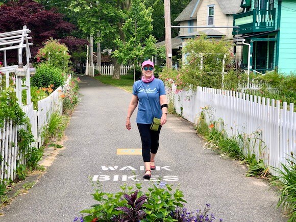 Woman walking in Oak Bluffs