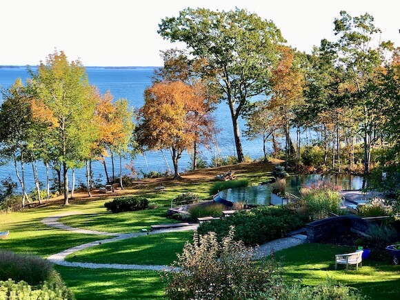 view of the ocean and gardens Inn at Oceans Edge