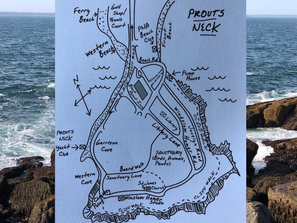 map prouts neck and cliff walk