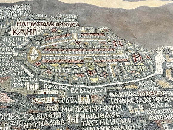 mosaic map at Madaba, Jordan