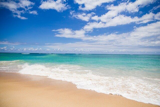 beach and turquoise ocean