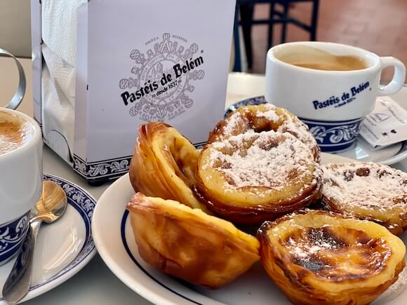 pastries and coffee in Portugal