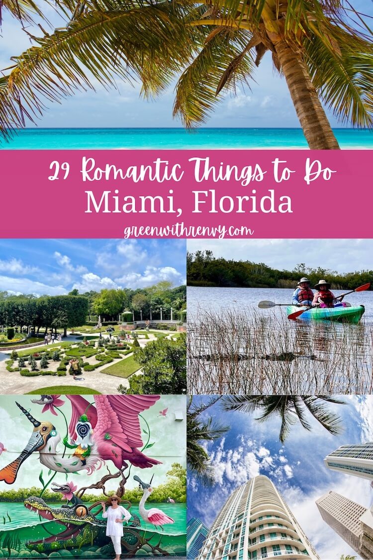 Collage of romantic things to do in Miami